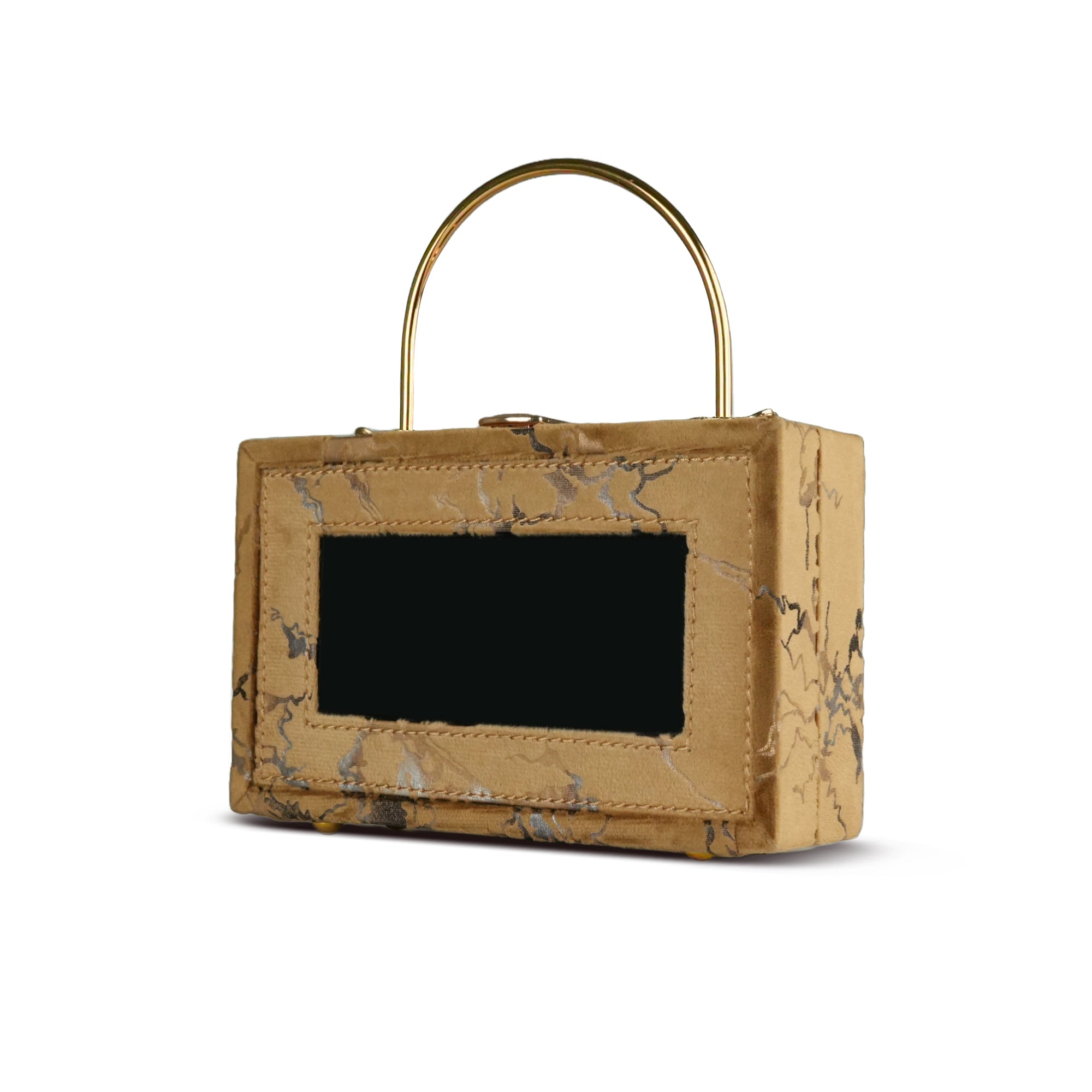 Marble Luxe Frame HandBag