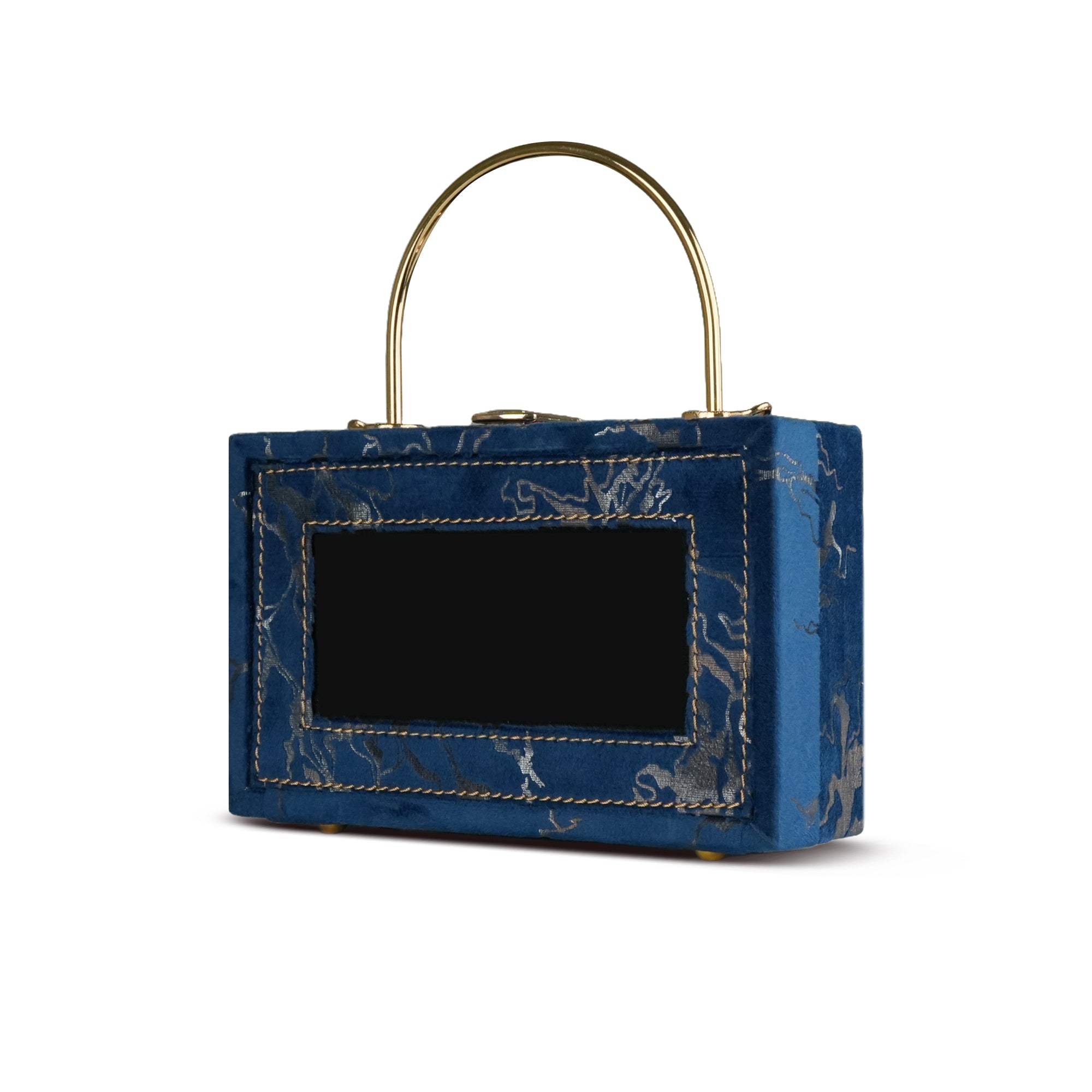 Sapphire Secret Luxe Frame HandBag