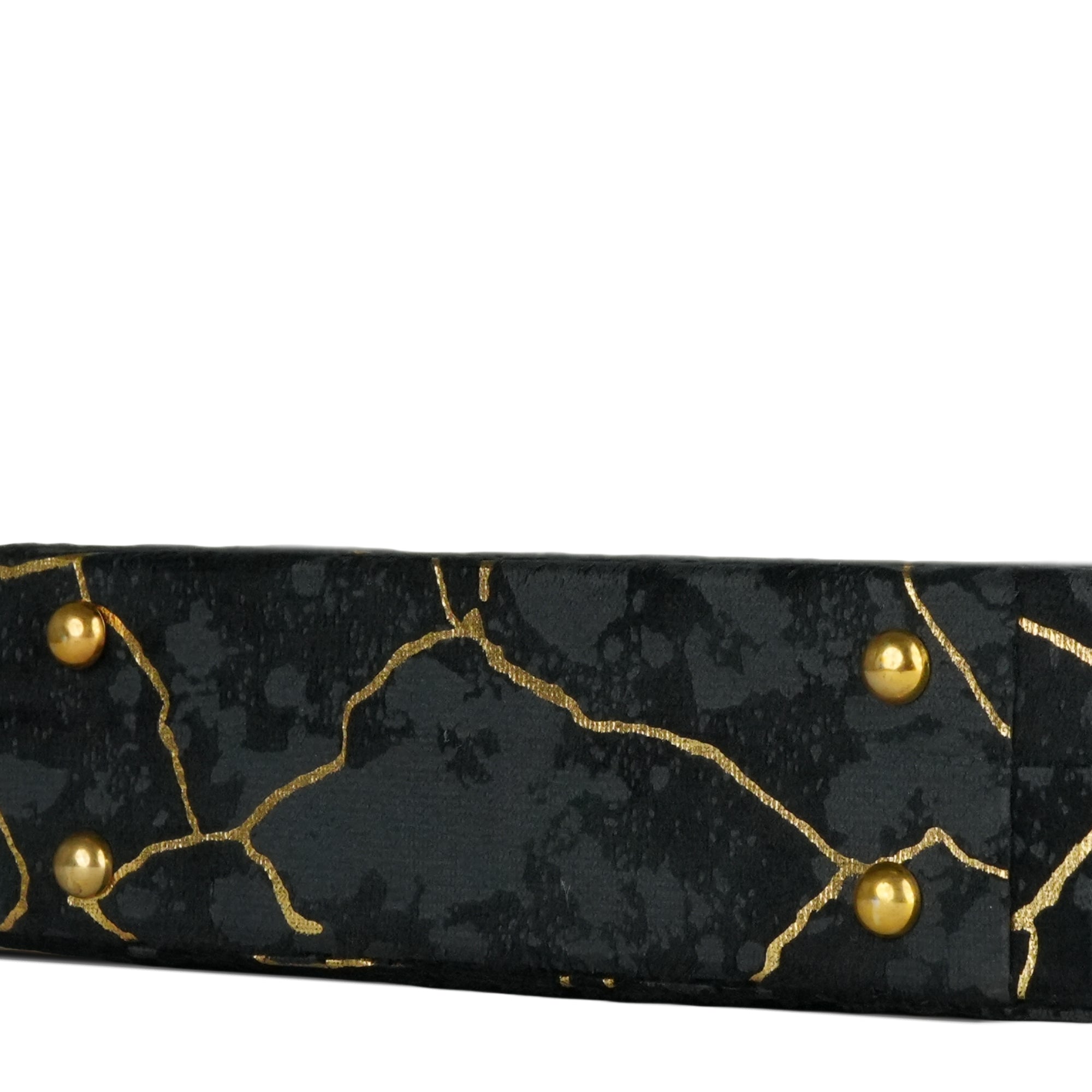 Midnight Marble Luxe Frame HandBag