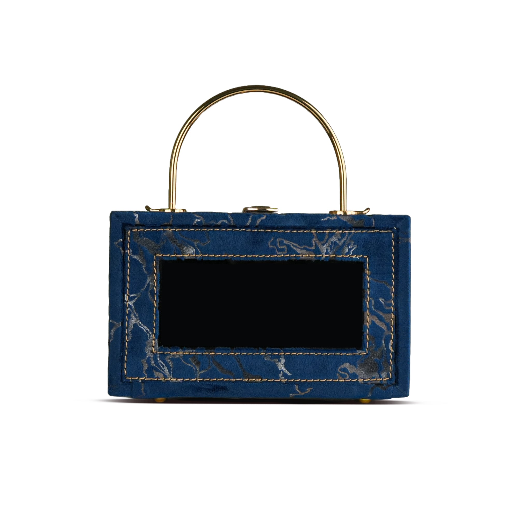 Sapphire Secret Luxe Frame HandBag