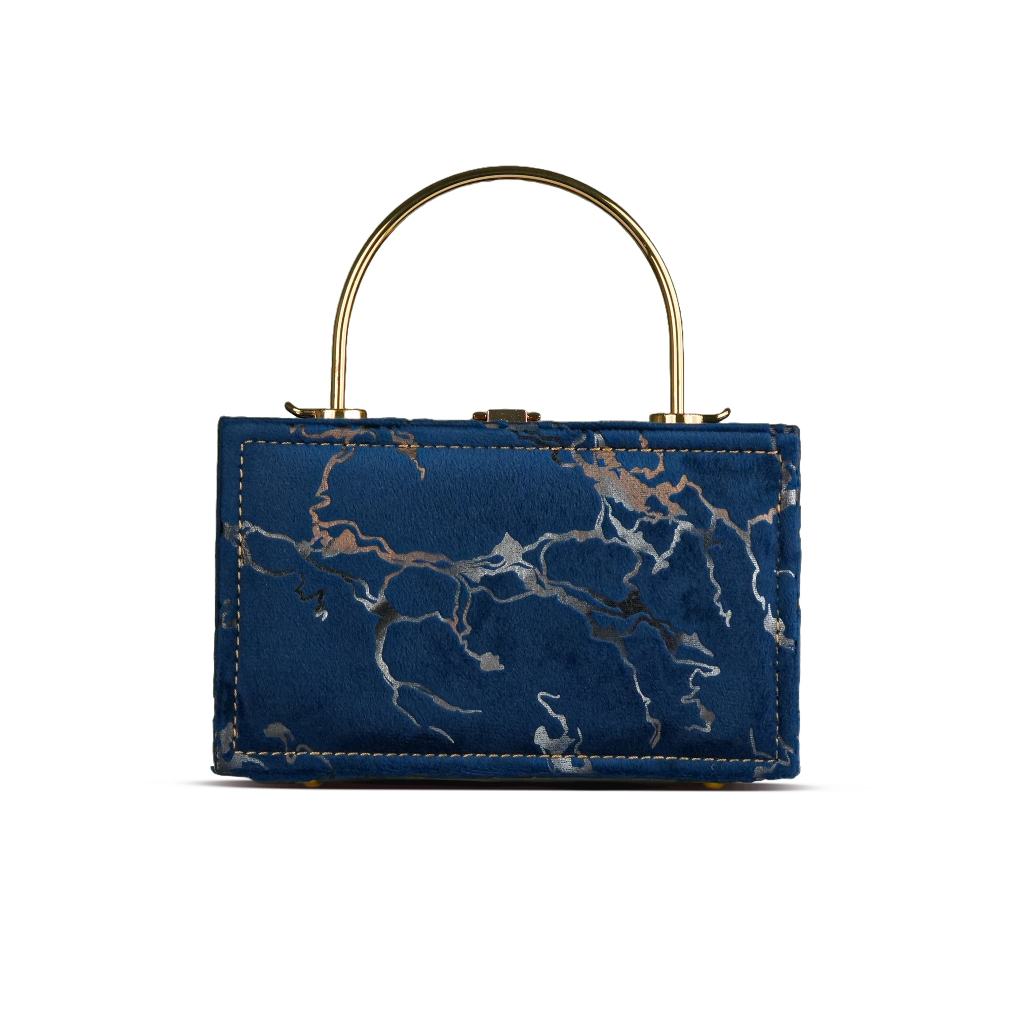 Sapphire Secret Luxe Frame HandBag