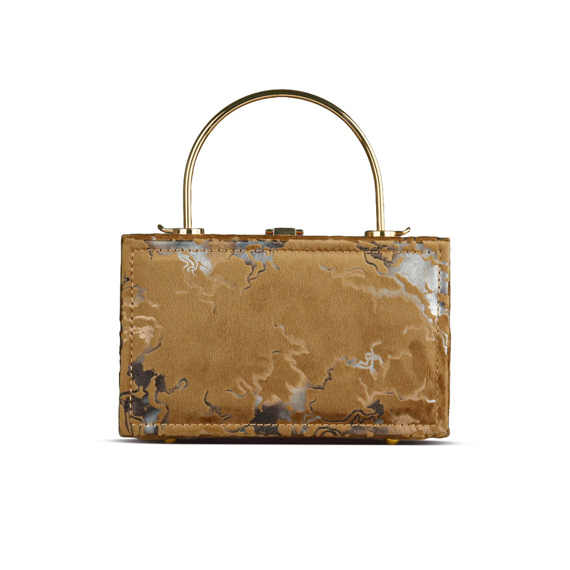 Marble Luxe Frame HandBag