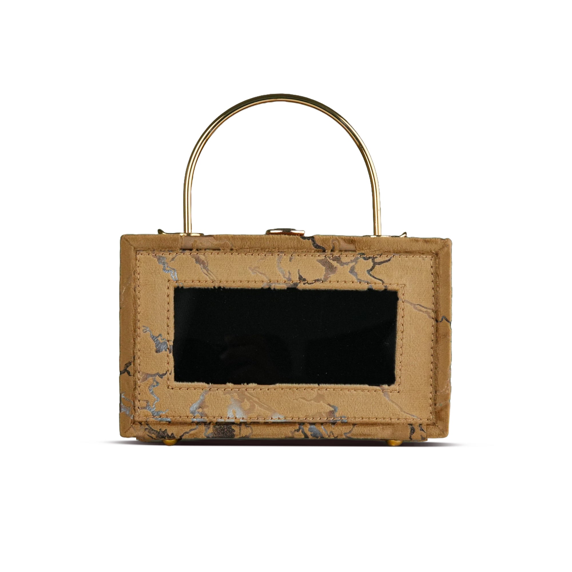 Marble Luxe Frame HandBag