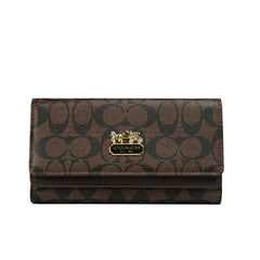 Coach Signature Brown Trifold Wallet