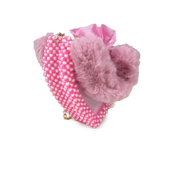 Pink Heart-Shaped LV Clutch