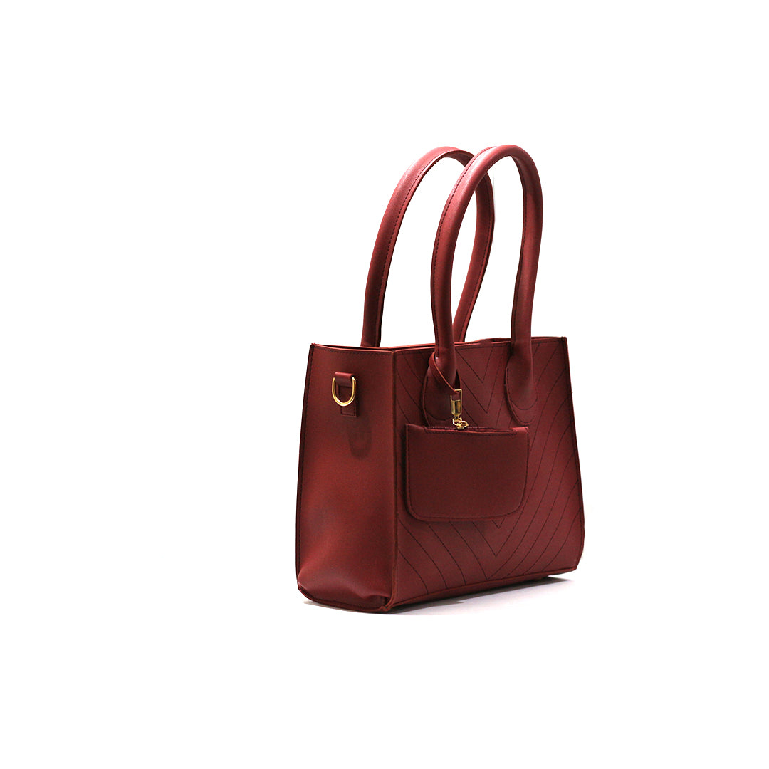 Square Zipper - Maroon