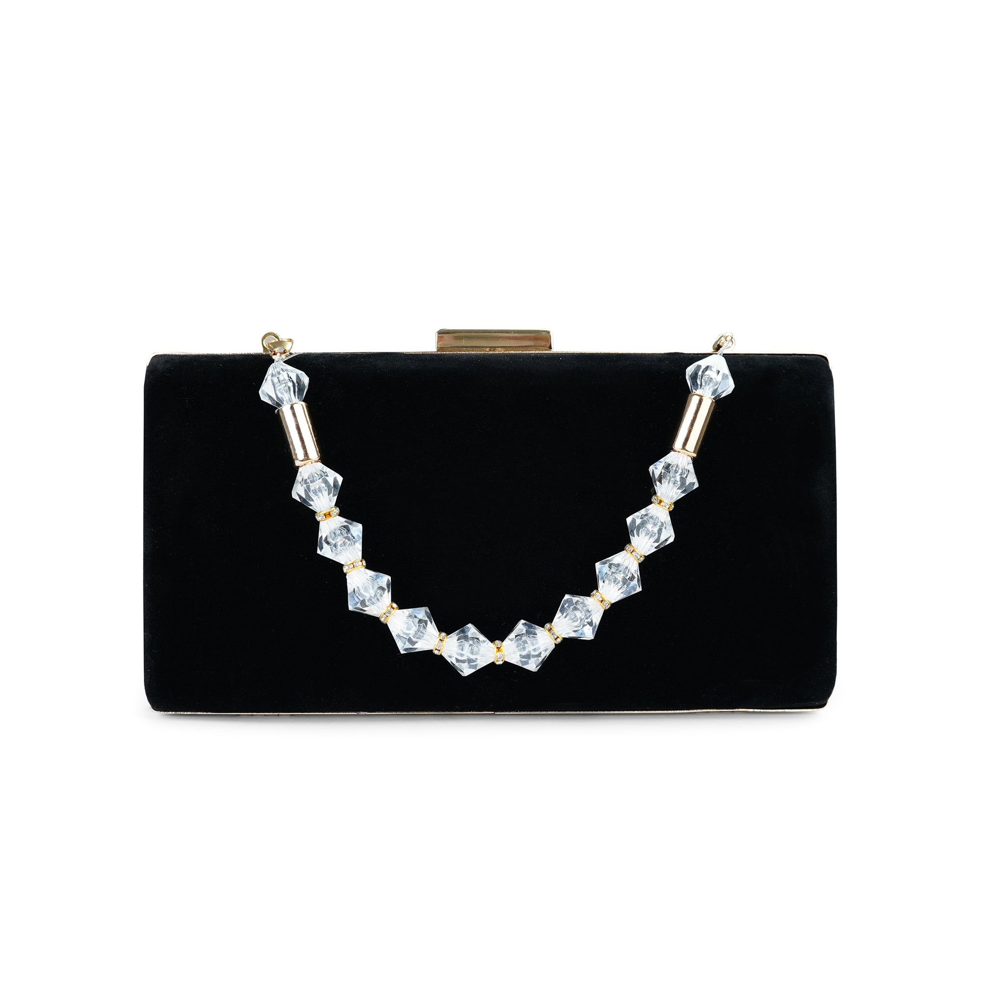 Noir Crystal Clutch