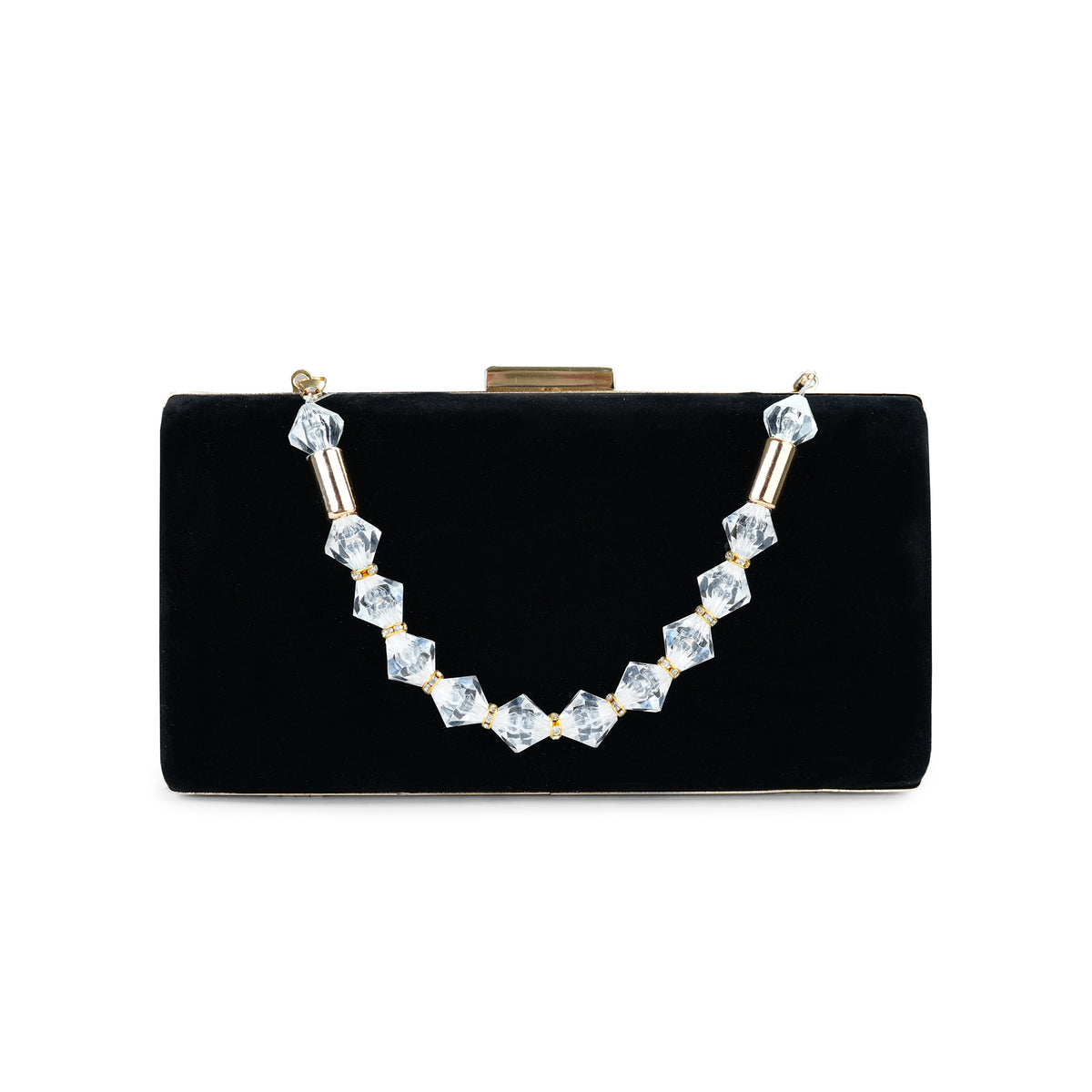 Noir Crystal Clutch