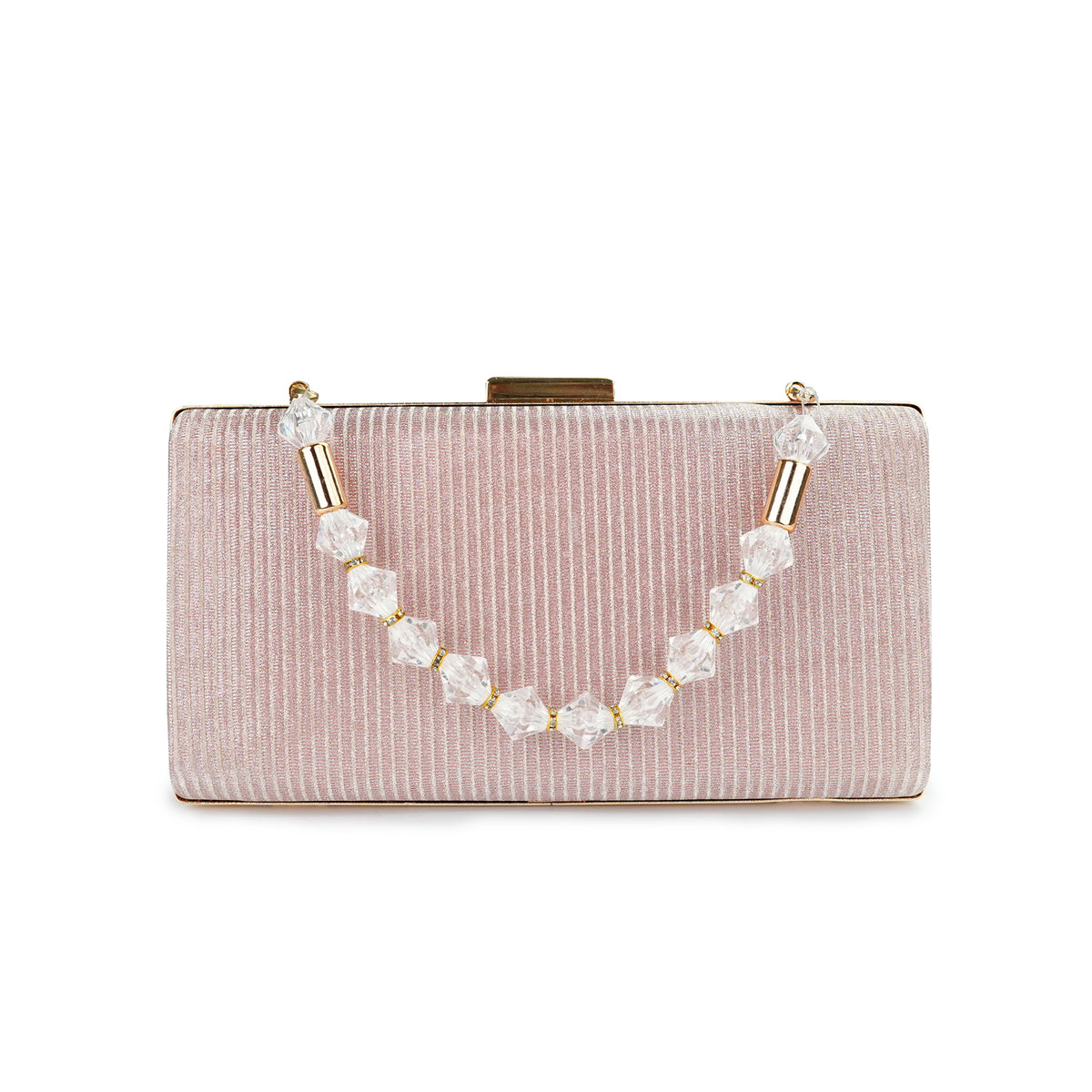 Beaded Pink Clutch Purse