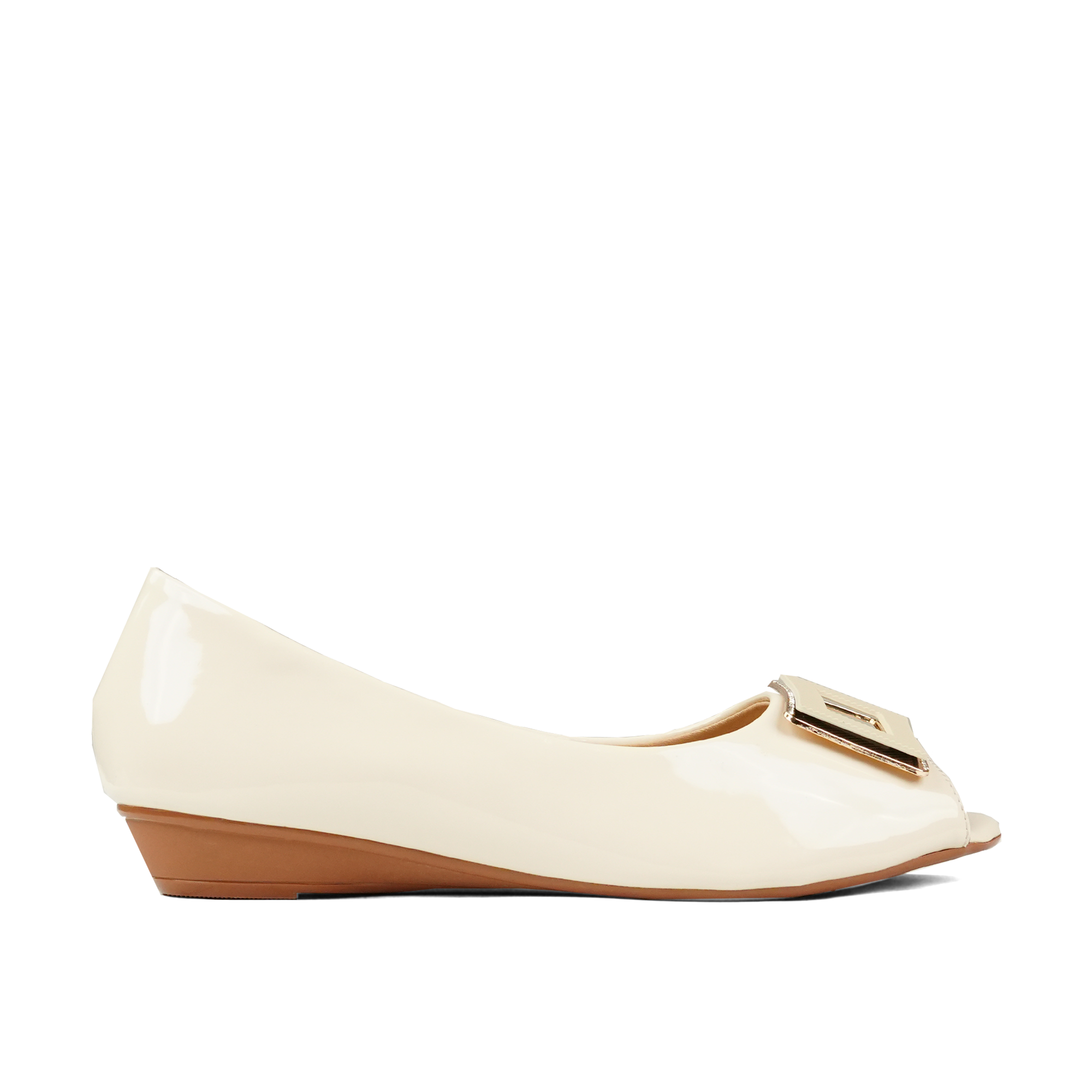 Beige Buckle Pumps WP08