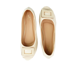 Beige Buckle Pumps WP08