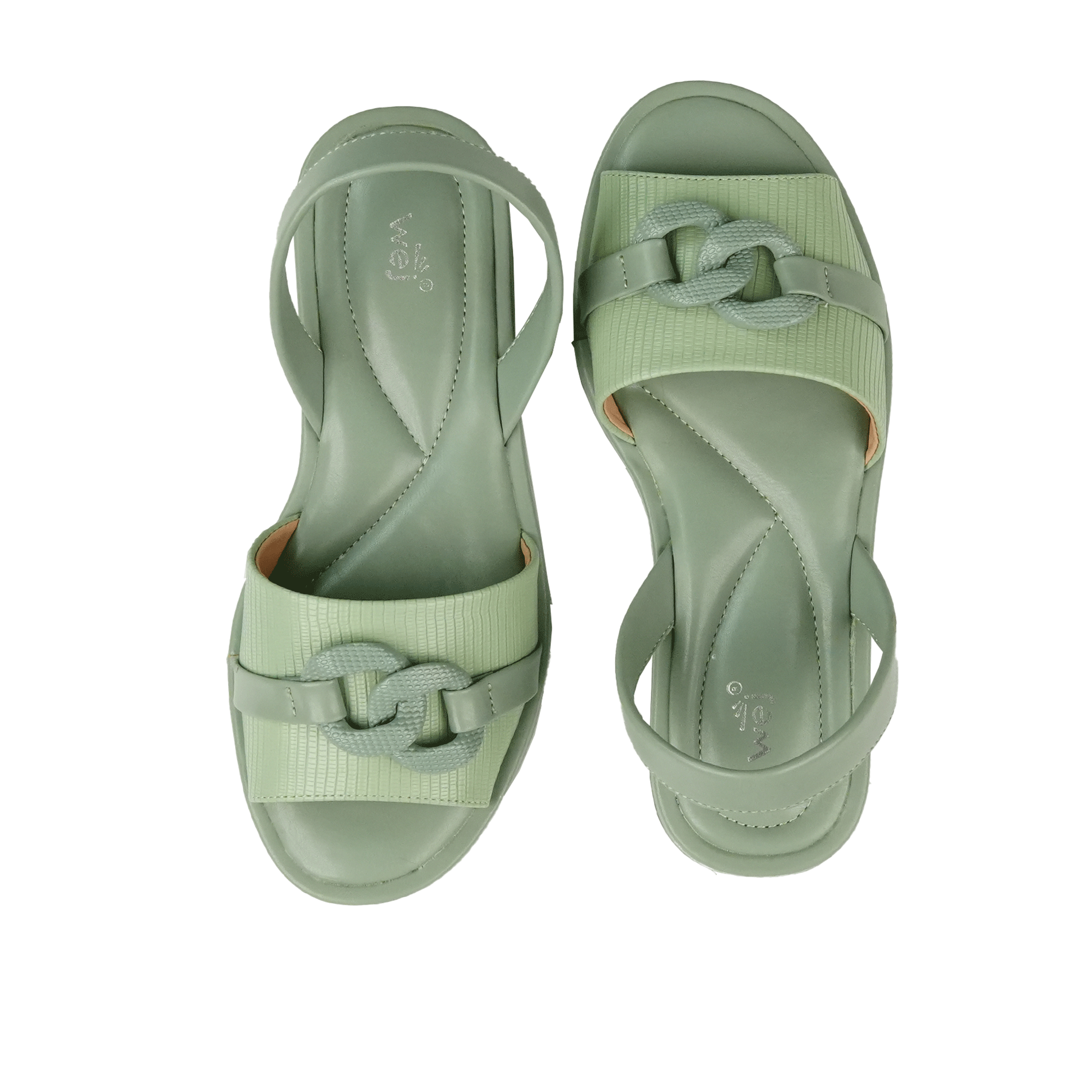 Sage Chain Sandals WS06