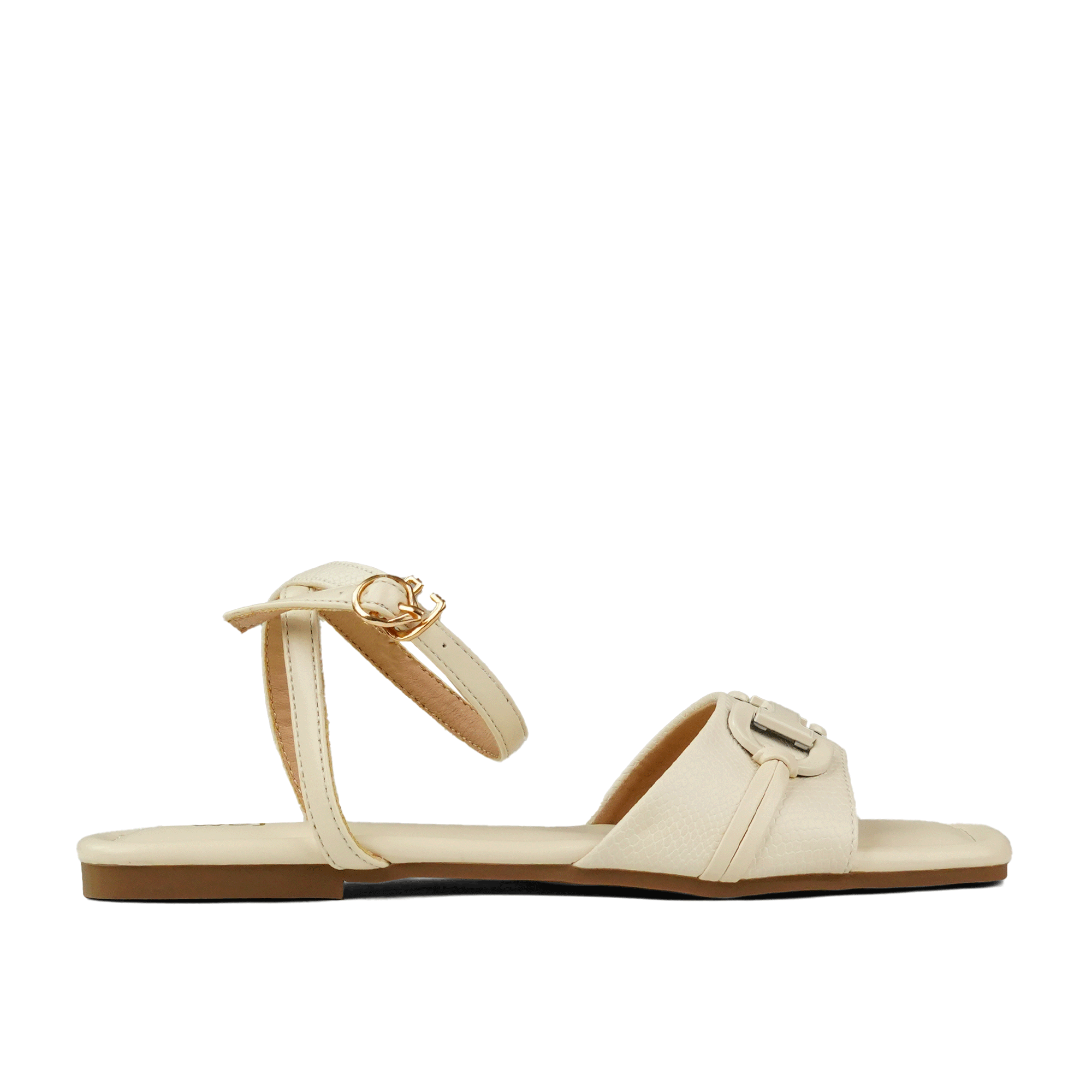 Beige Minimalist Sandals WS08