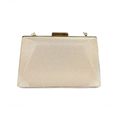 Elegant Gold-Tone Mesh Clutch