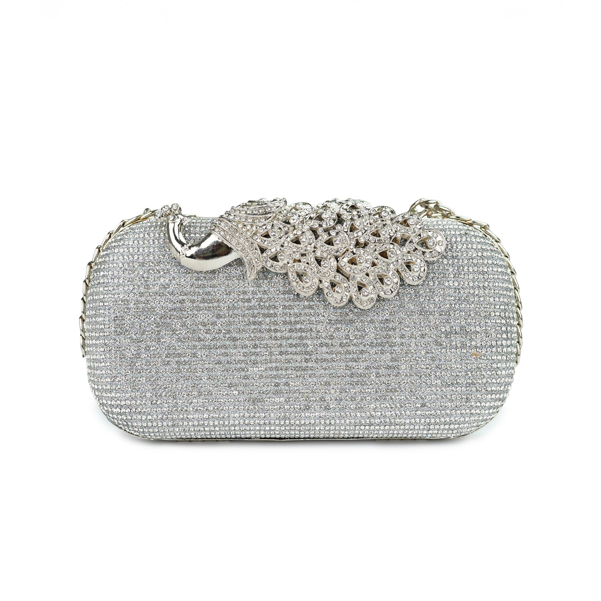 Elegant Pearl-Embellished Evening Clutch