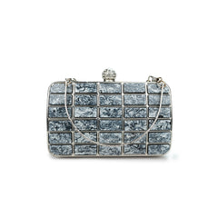 Luxe Mosaic Crystal Evening Clutch