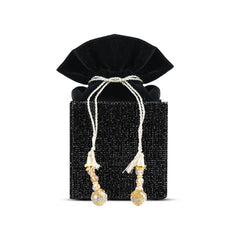 Black Glitter Drawstring Gift Pouch