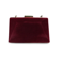 Elegant Velvet Clutch with Crystal Embellishment