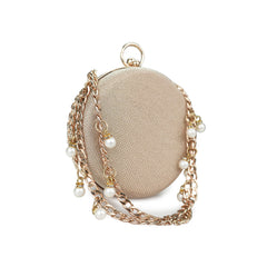 Elegant Pearl-Embellished Evening Clutch