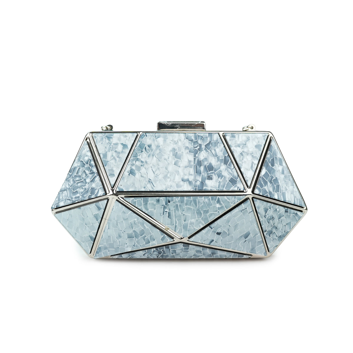 Geometric Mosaic Clutch Bag