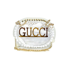 Pearl-Encrusted Gucci-Inspired Clutch