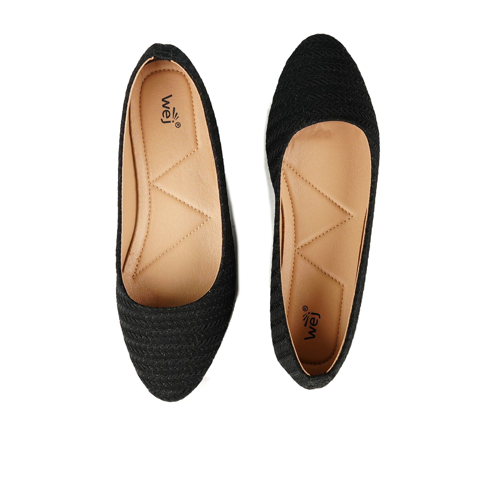 Black Woven Pumps WP03