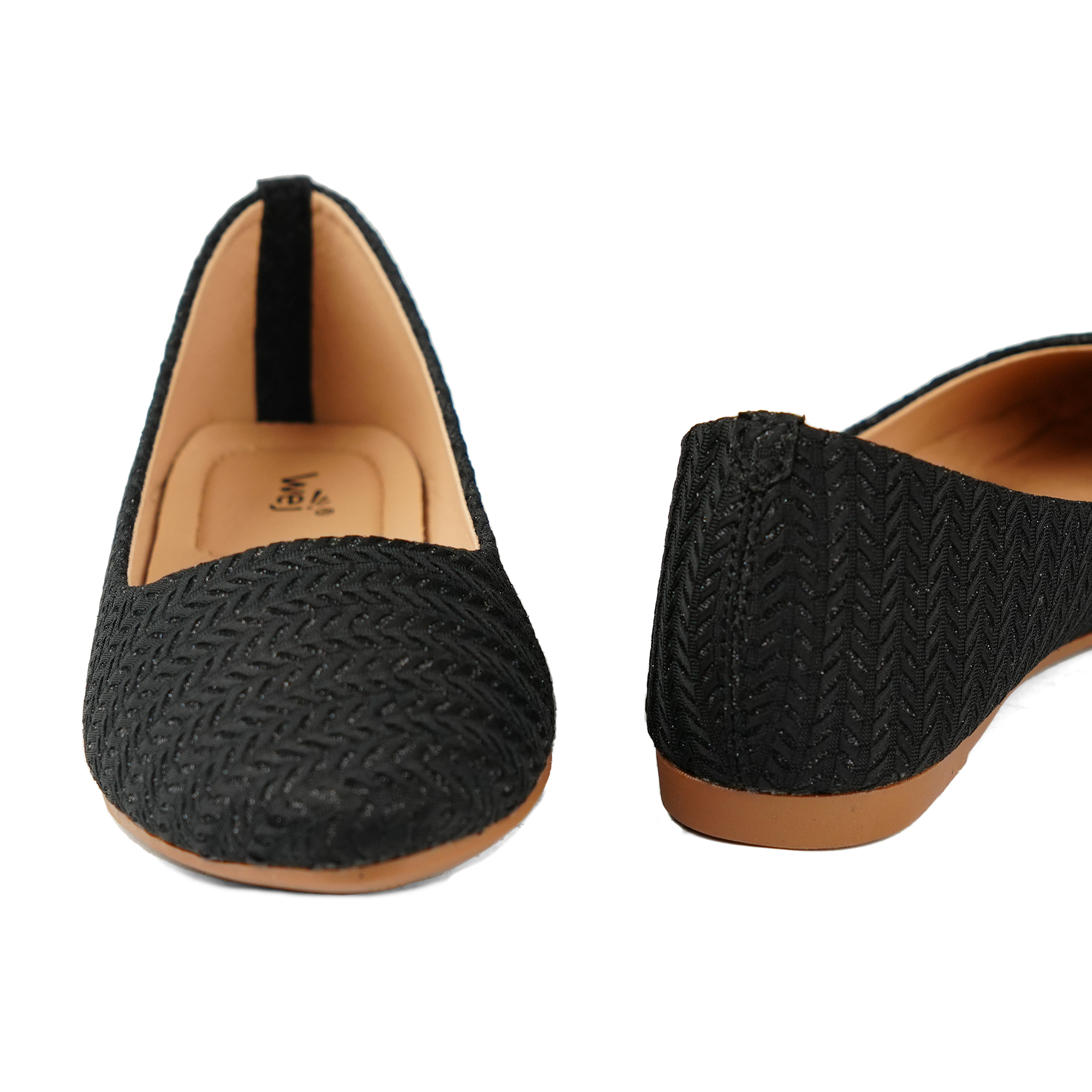 Black Woven Pumps WP03