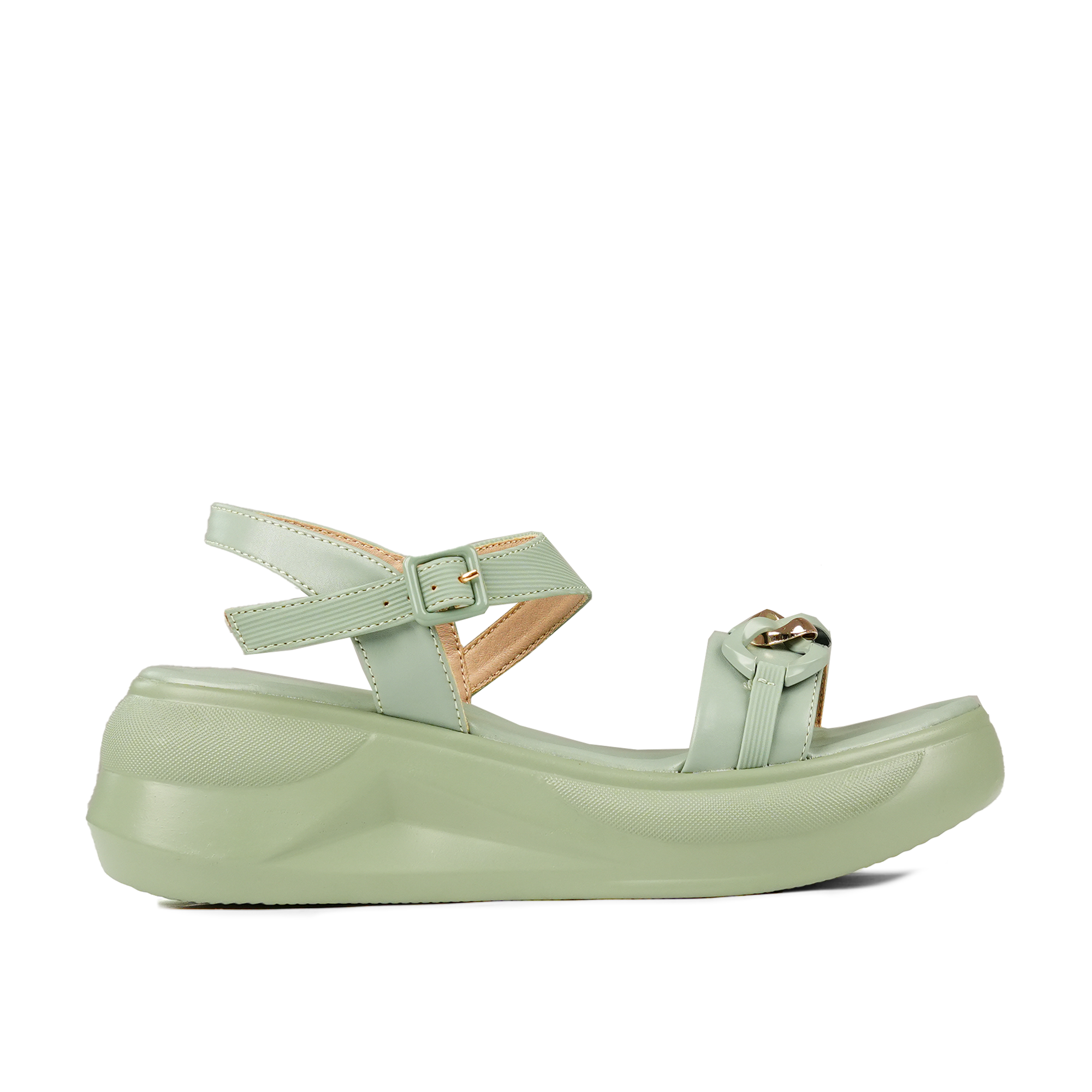 Sage Green Wedge Sandals WS01