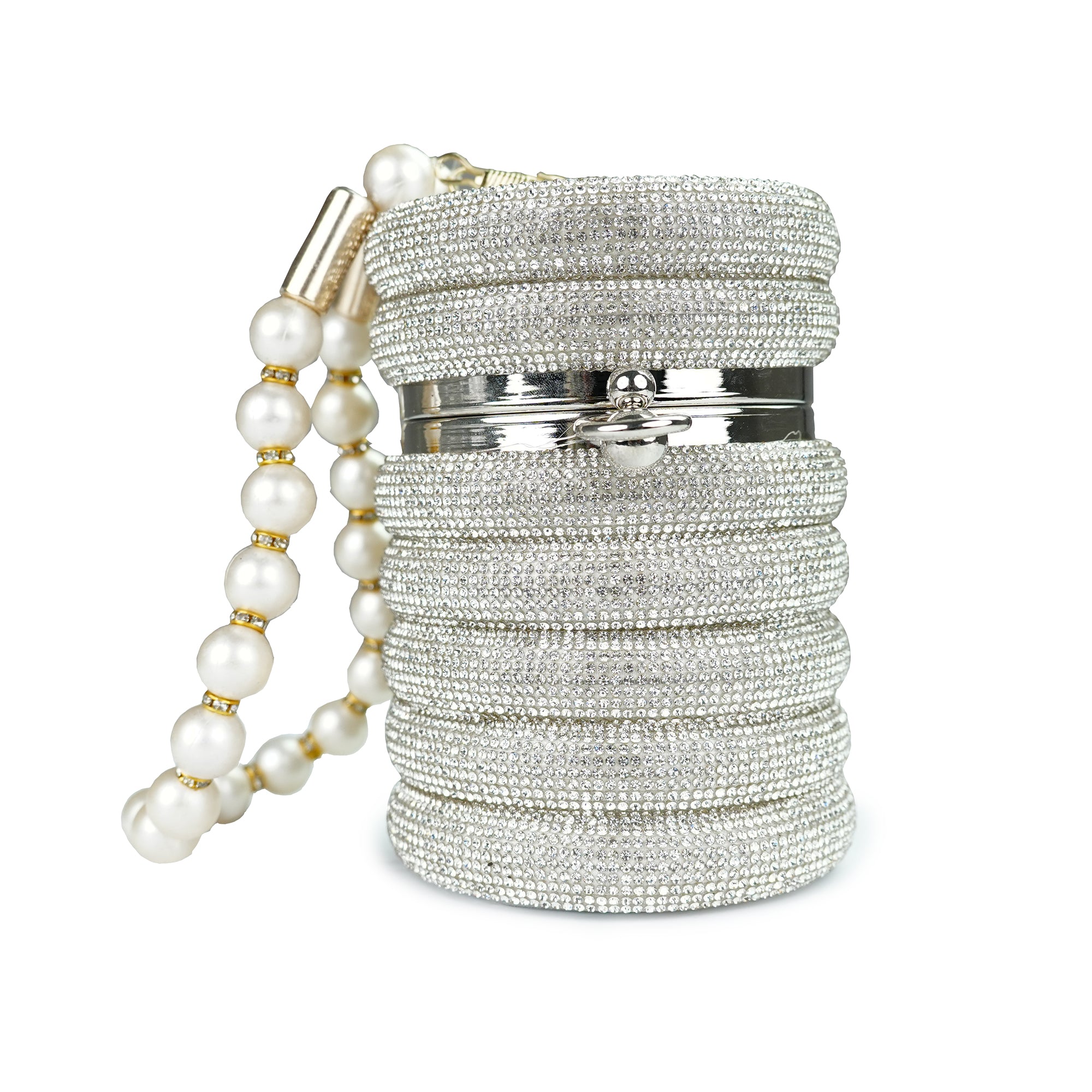 Beaded Candle Holder with Pearl Accents