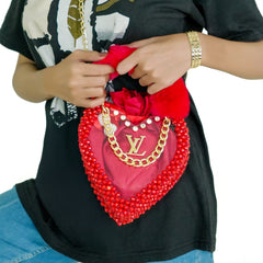 Heart-Shaped LV Clutch