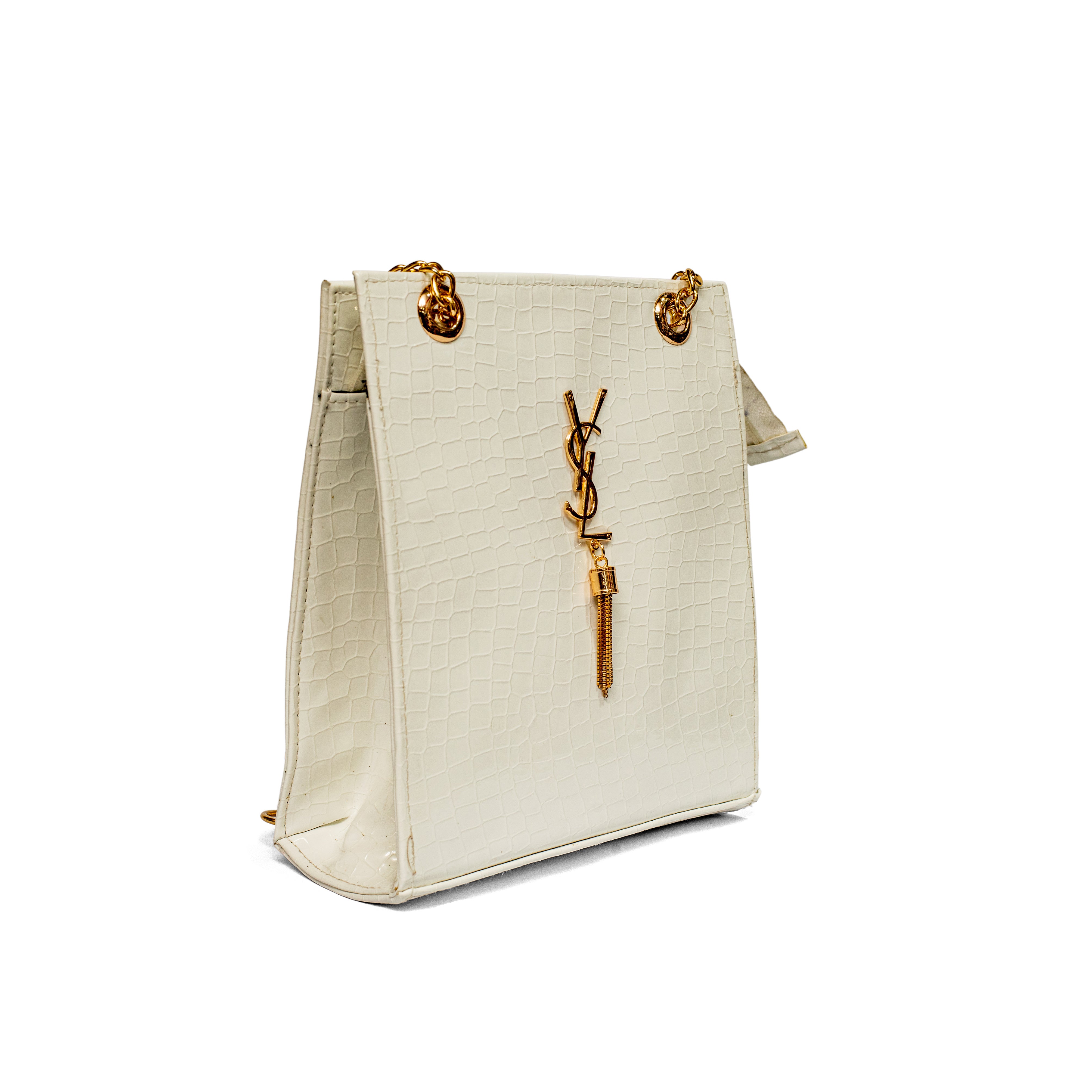 YSL Long crossbody white