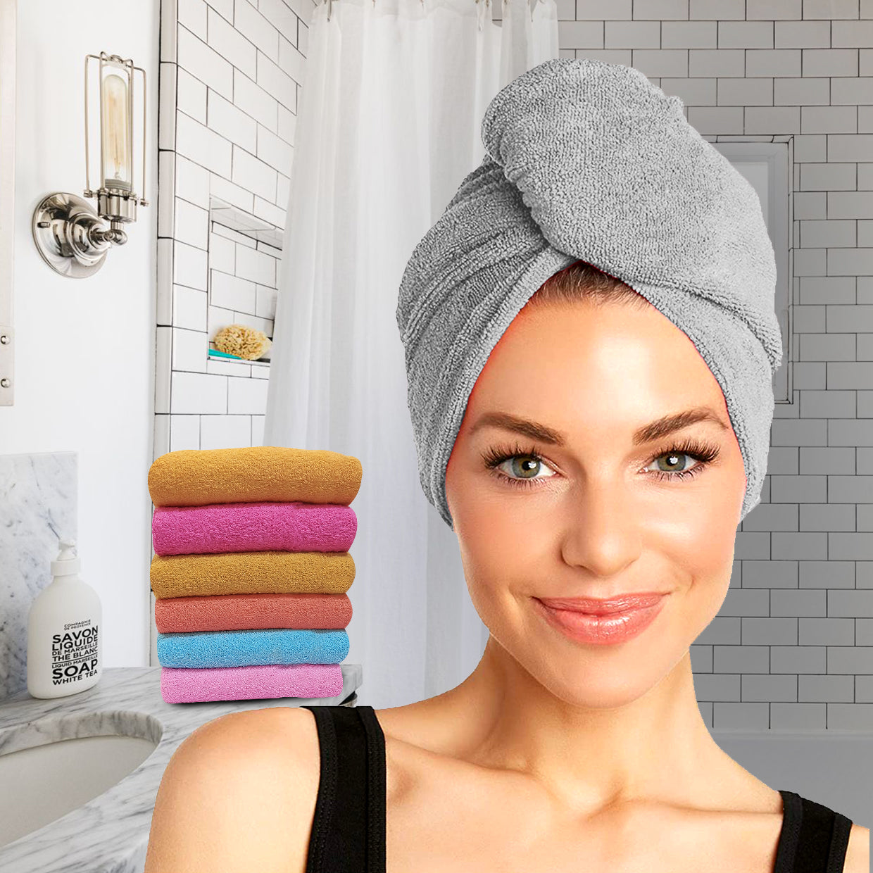 Hair Towel Grey