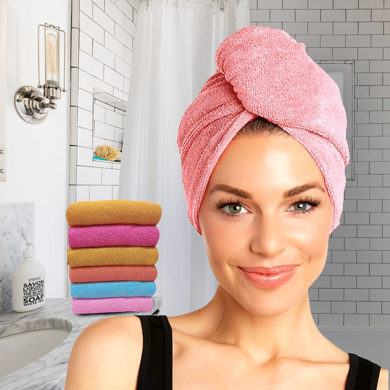 Hair Towel Baby Pink